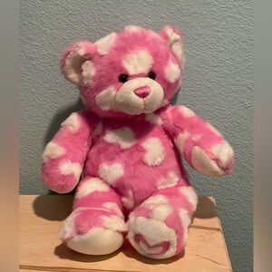 Build-A-Bear Pink & White Teddy Bear – Magnetic Paws – 16" Plush